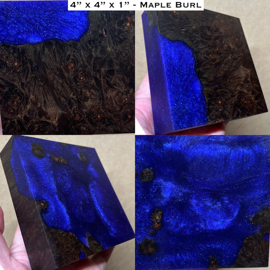 Stabilized Maple Burl Hybrid Turkey Pot Call Block