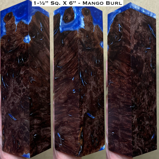 Stabilized Mango Burl 6” Hybrid Duck Call / Handle Blank