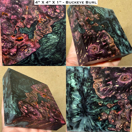 Stabilized Buckeye Burl Hybrid Turkey Pot Call Block