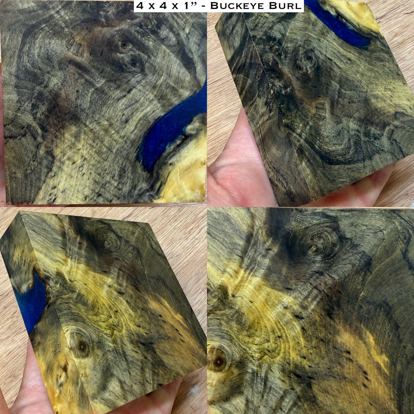 Stabilized Buckeye Burl Hybrid Turkey Pot Call Block