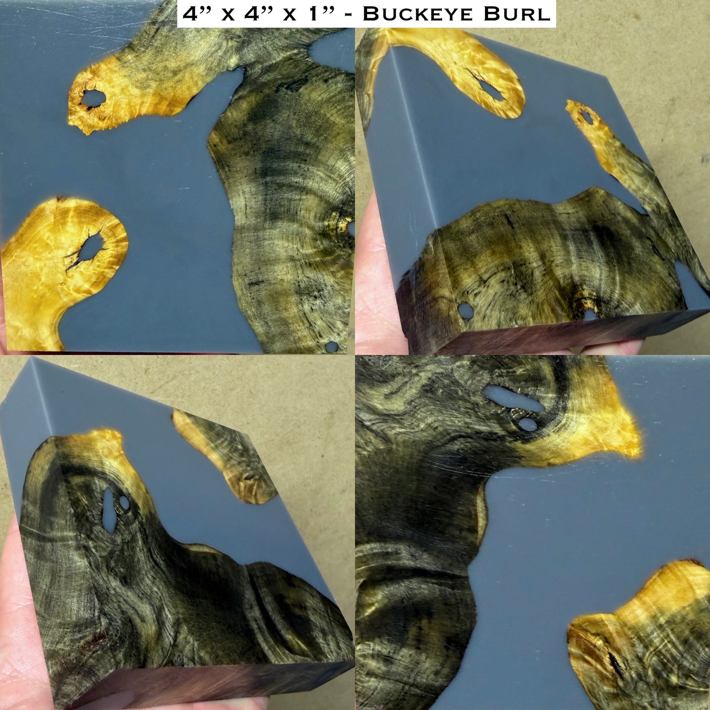 Stabilized Buckeye Burl Hybrid Turkey Pot Call Block