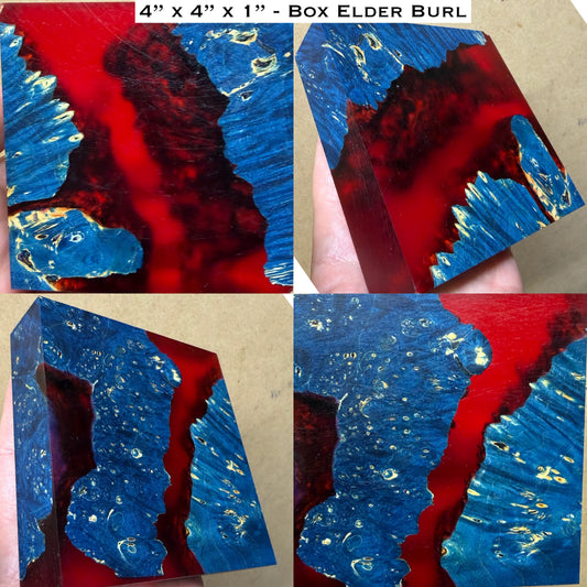 Stabilized Box Elder Burl Hybrid Turkey Pot Call Block