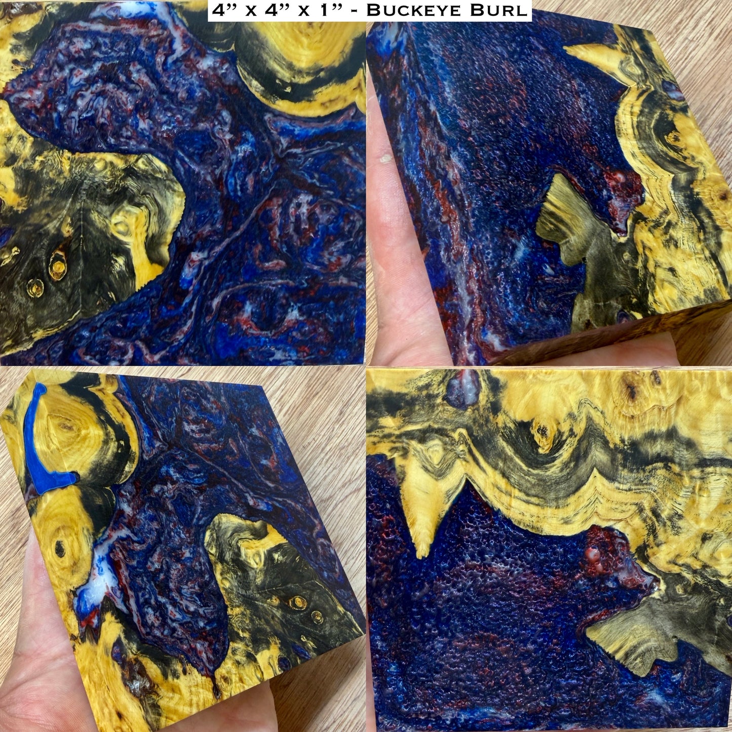 Stabilized Buckeye Burl Hybrid Turkey Pot Call Block