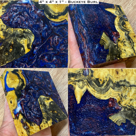 Stabilized Buckeye Burl Hybrid Turkey Pot Call Block