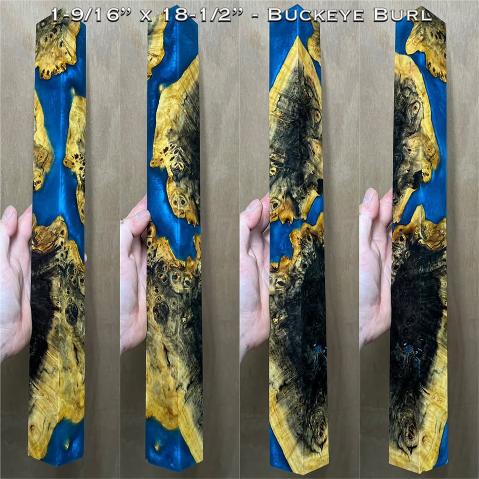 Stabilized Buckeye Burl 18” Hybrid Cue Block