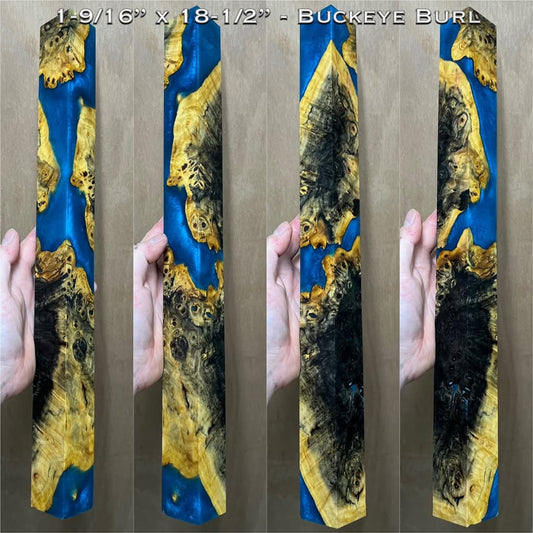Stabilized Buckeye Burl 18” Hybrid Cue Block