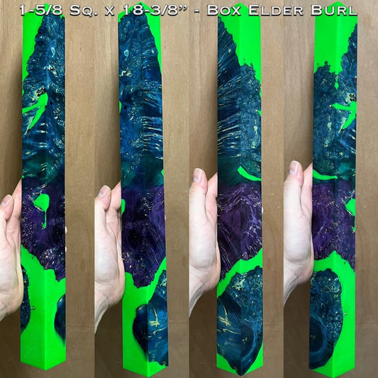 Stabilized Box Elder Burl 18” Hybrid Cue Block