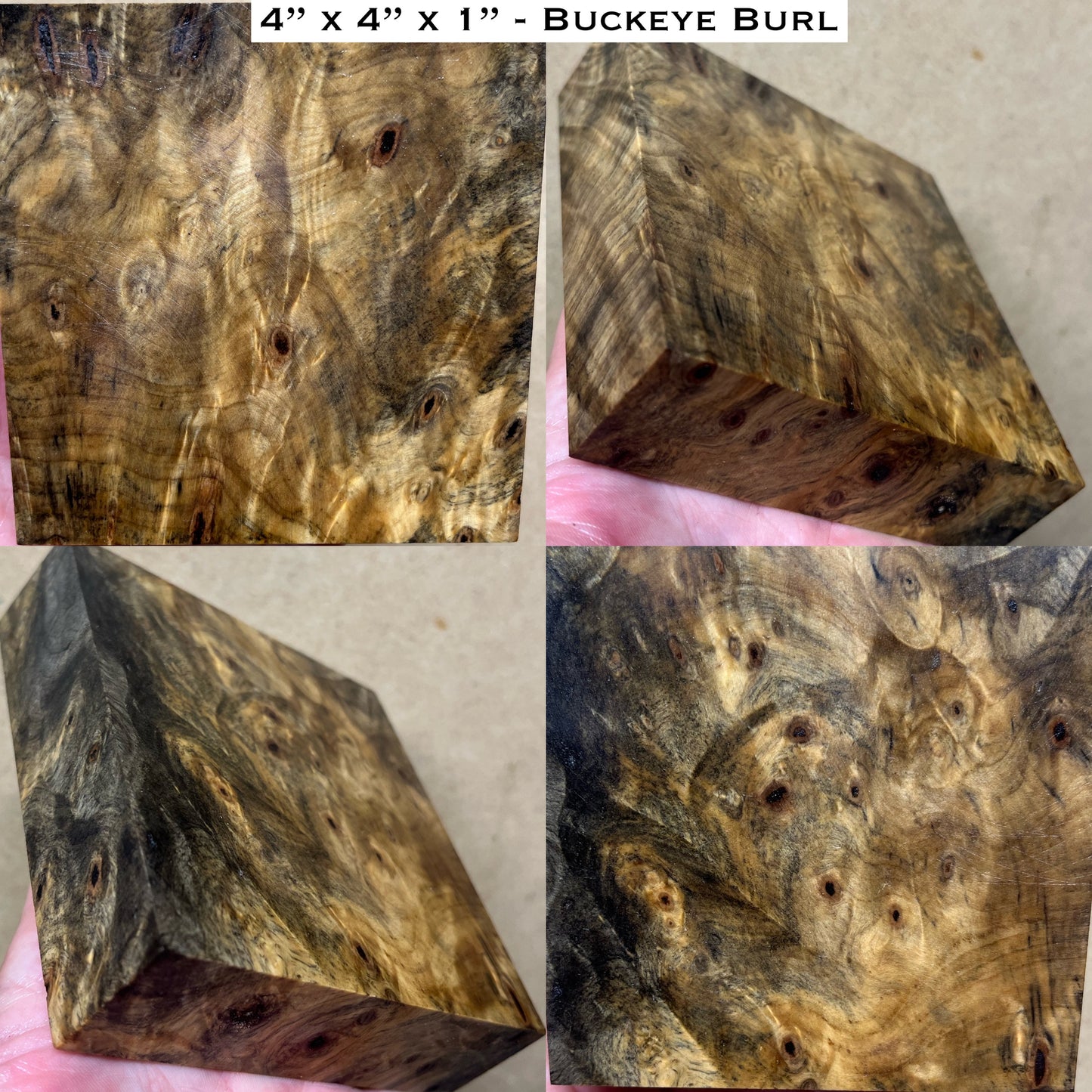 Stabilized Buckeye Burl Turkey Pot Call Block