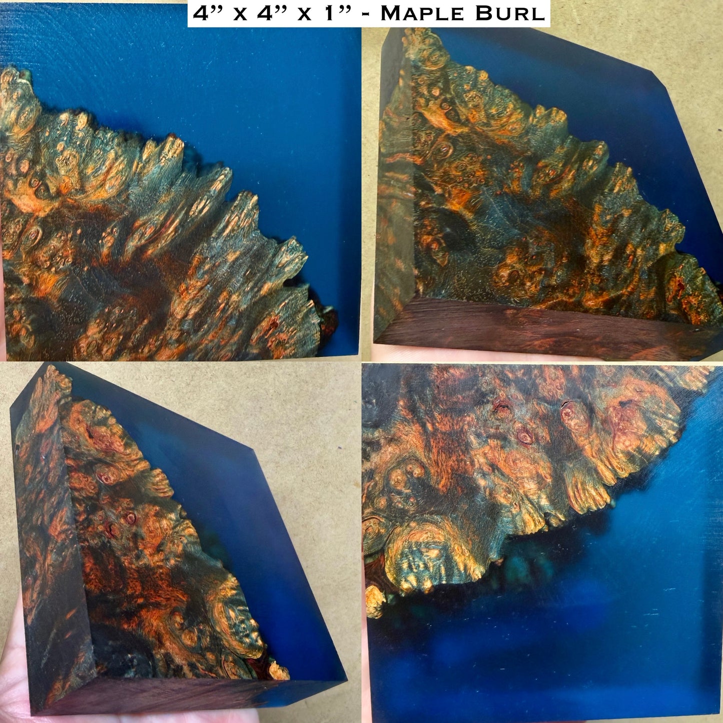 Stabilized Maple Burl Hybrid Turkey Pot Call Block