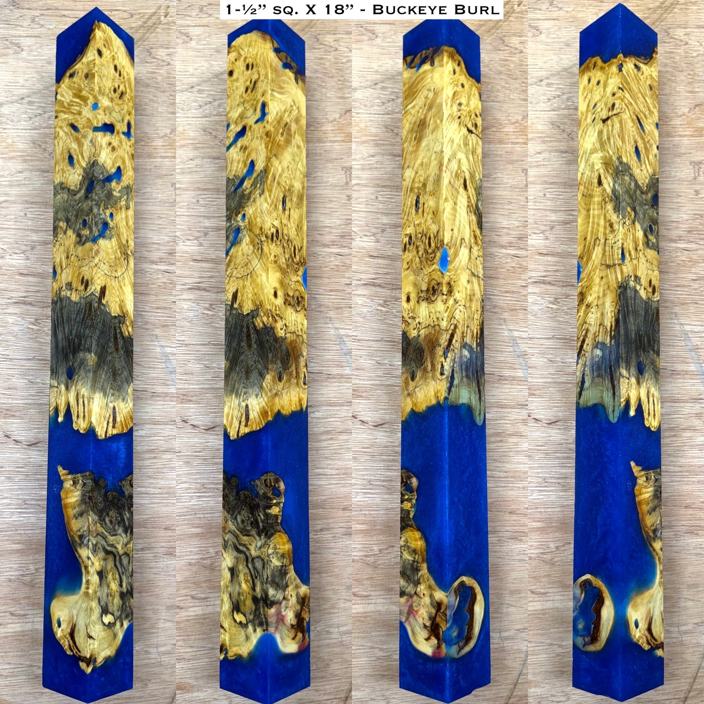 Stabilized Buckeye Burl 18” Hybrid XL Call / Cue Block