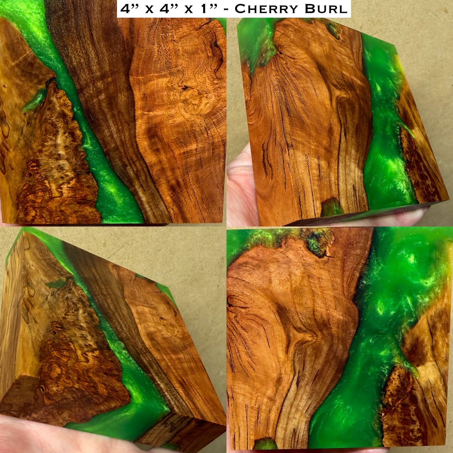Stabilized Cherry Burl Hybrid Turkey Pot Call Block