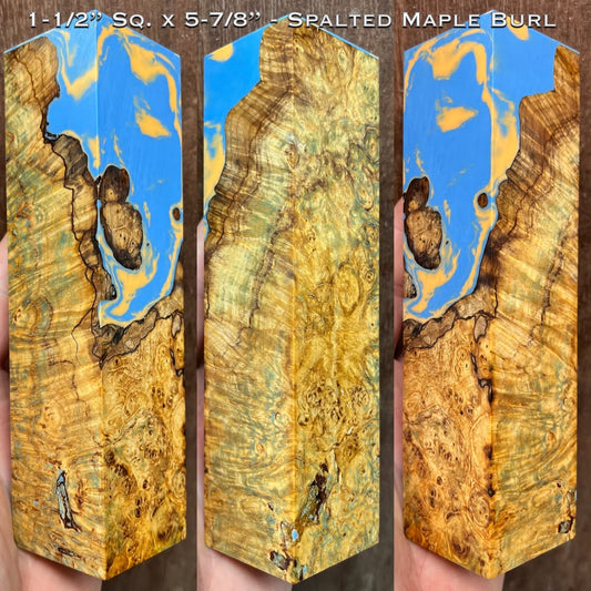 Stabilized Spalted Maple Burl 6” Hybrid Duck Call / Handle Blank
