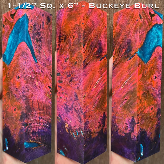 Stabilized Buckeye Burl 6” Hybrid Duck Call / Handle Blank