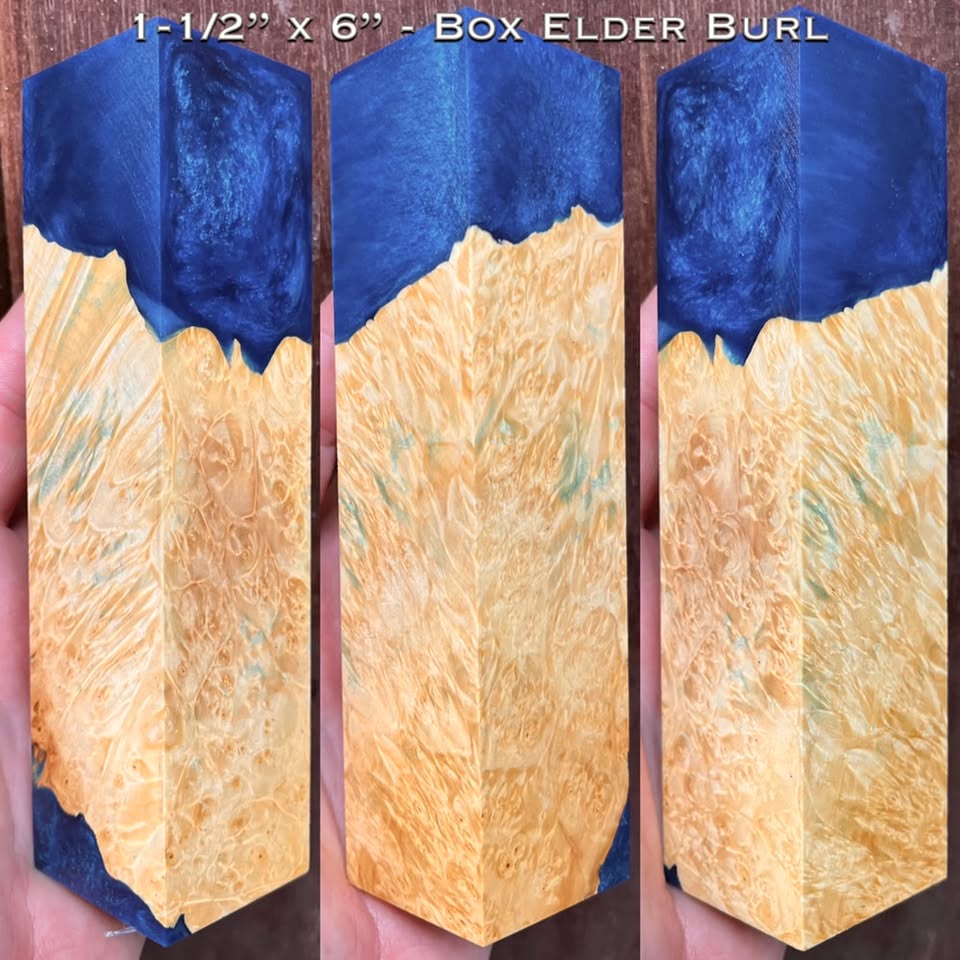 Stabilized Box Elder Burl 6” Hybrid Duck Call / Handle Blank