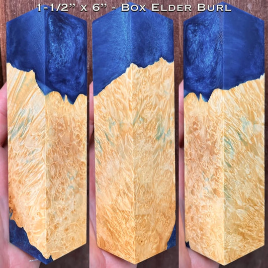 Stabilized Box Elder Burl 6” Hybrid Duck Call / Handle Blank