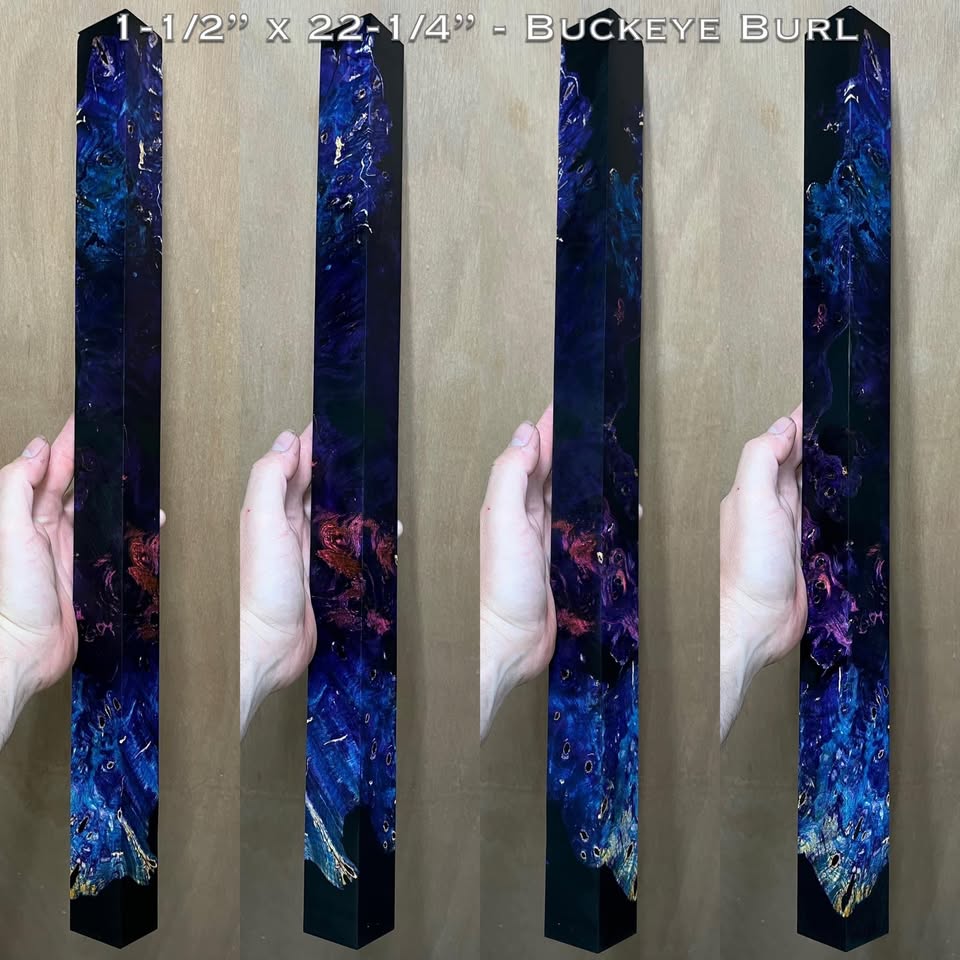 Stabilized Buckeye Burl 22-1/4” Hybrid Cue Block