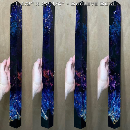 Stabilized Buckeye Burl 22-1/4” Hybrid Cue Block