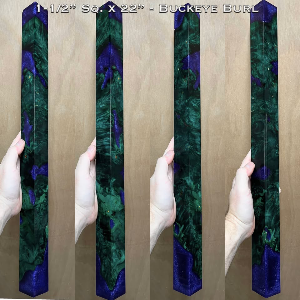 Stabilized Buckeye Burl 22” Hybrid Cue Block