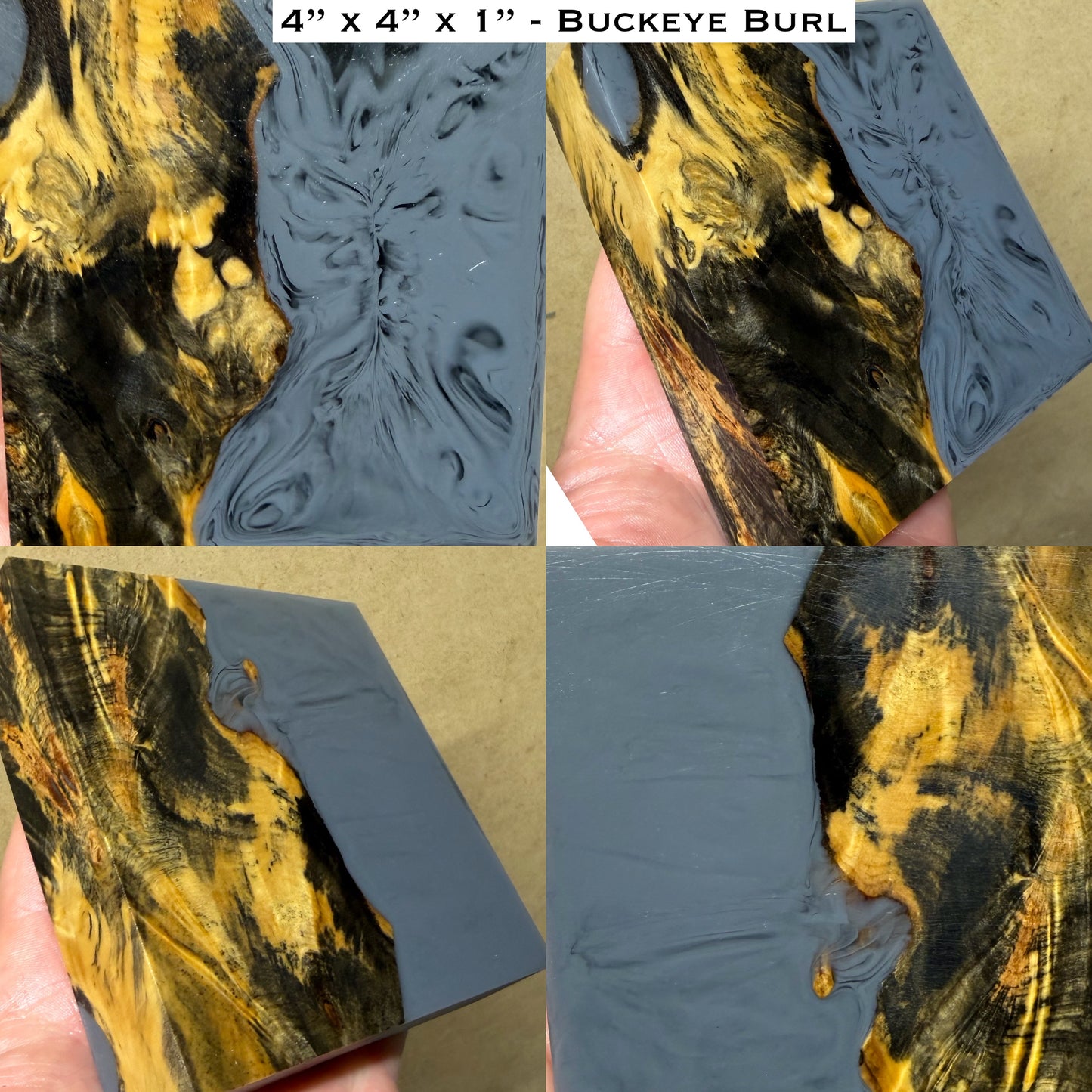 Stabilized Buckeye Burl Hybrid Turkey Pot Call Block