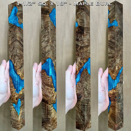 Stabilized Maple Burl 18” Hybrid Cue Block