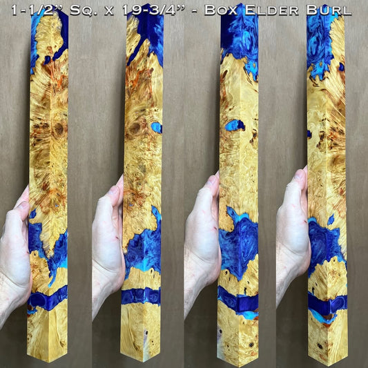 Stabilized Box Elder Burl 19-3/4” Hybrid Cue Block
