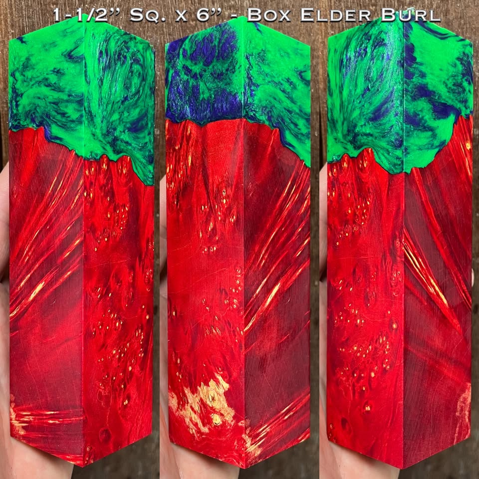 Stabilized Box Elder Burl 6” Hybrid Duck Call / Handle Blank