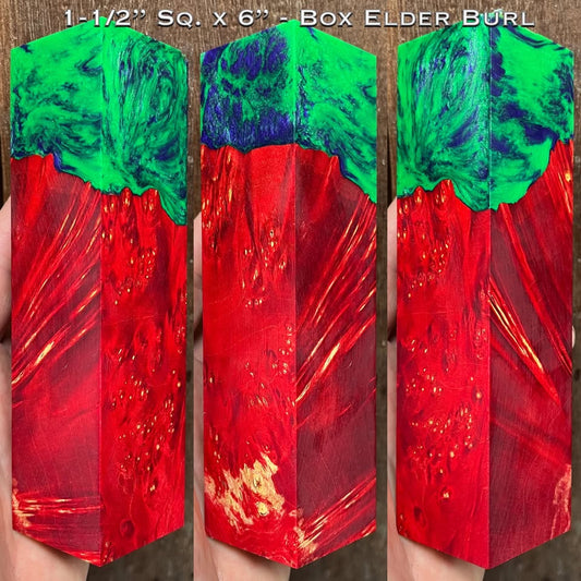 Stabilized Box Elder Burl 6” Hybrid Duck Call / Handle Blank