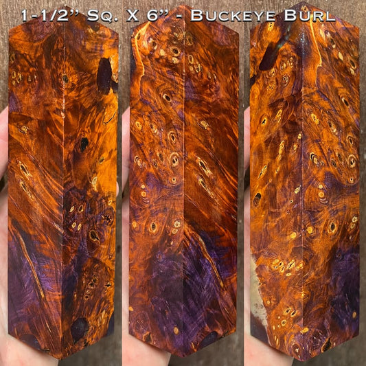 Stabilized Buckeye Burl 6” Hybrid Duck Call / Handle Blank
