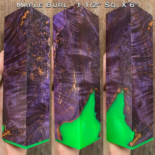 Stabilized Maple Burl 6” Hybrid Duck Call / Handle Blank