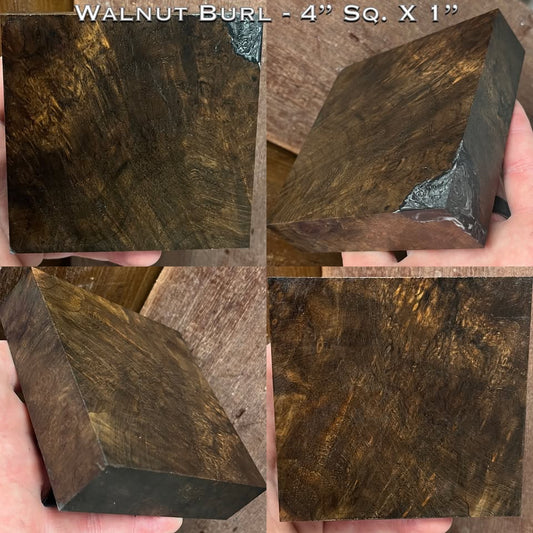 Stabilized Walnut Burl Hybrid Turkey Pot Call Block