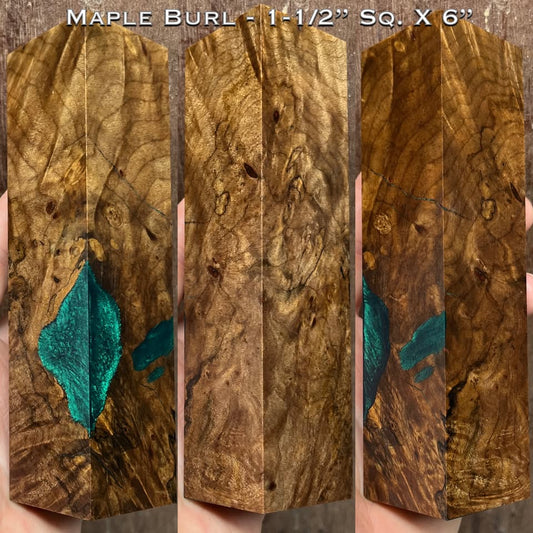 Stabilized Maple Burl 6” Hybrid Duck Call / Handle Blank