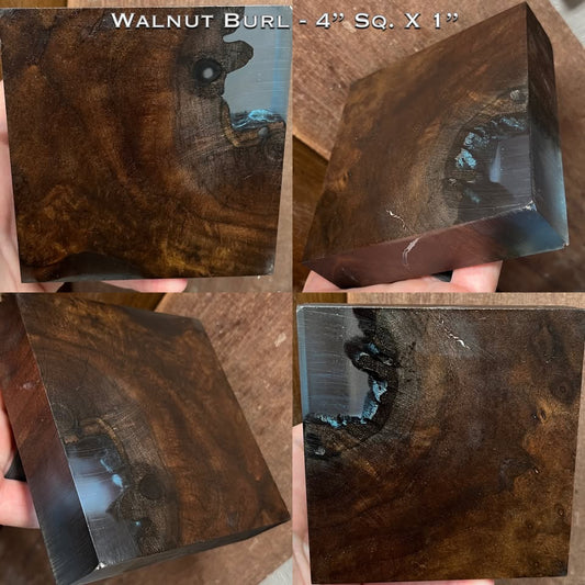 Stabilized Walnut Burl Hybrid Turkey Pot Call Block