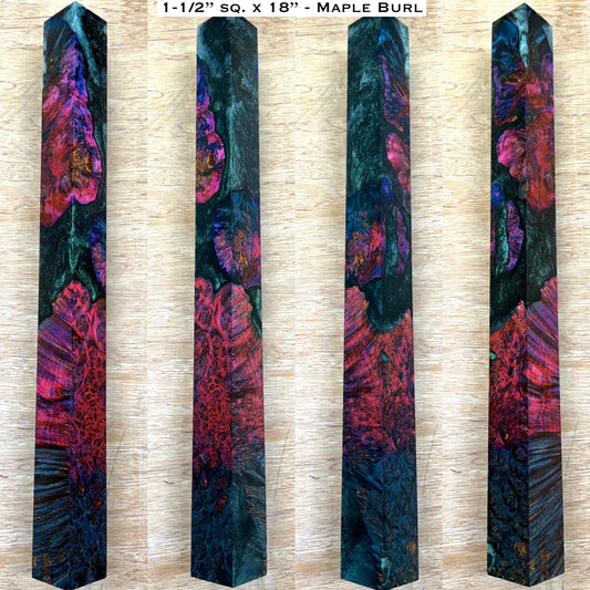 Stabilized Maple Burl 18” Hybrid XL Call / Cue Block