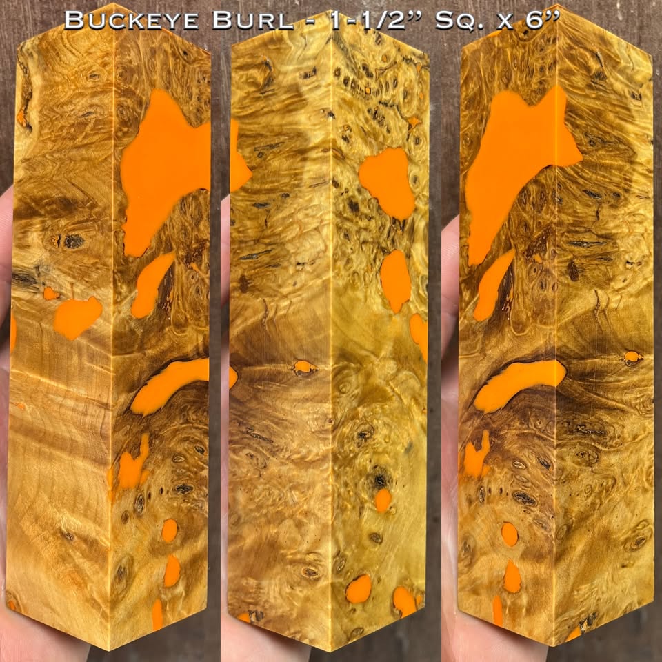 Stabilized Buckeye Burl 6” Hybrid Duck Call / Handle Blank
