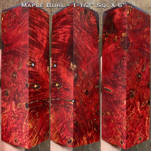 Stabilized Maple Burl 6” Hybrid Duck Call / Handle Blank