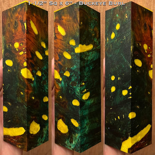 Stabilized Buckeye Burl 6” Hybrid Duck Call / Handle Blank