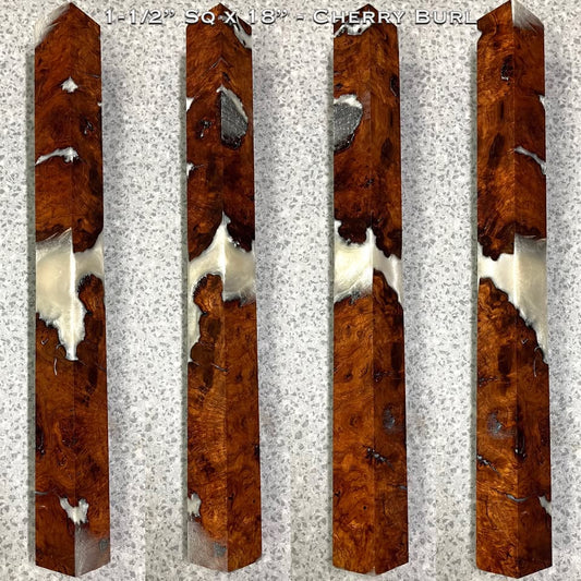 Stabilized Cherry Burl 18” Hybrid Cue Block