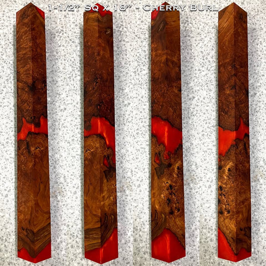 Stabilized Cherry Burl 18” Hybrid Cue Block