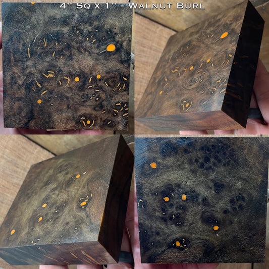 Stabilized Walnut Burl Hybrid Turkey Pot Call Block