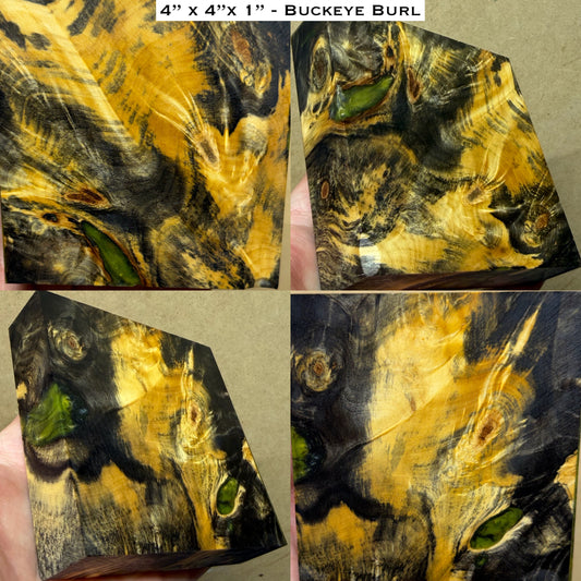 Stabilized Buckeye Burl Hybrid Turkey Pot Call Block