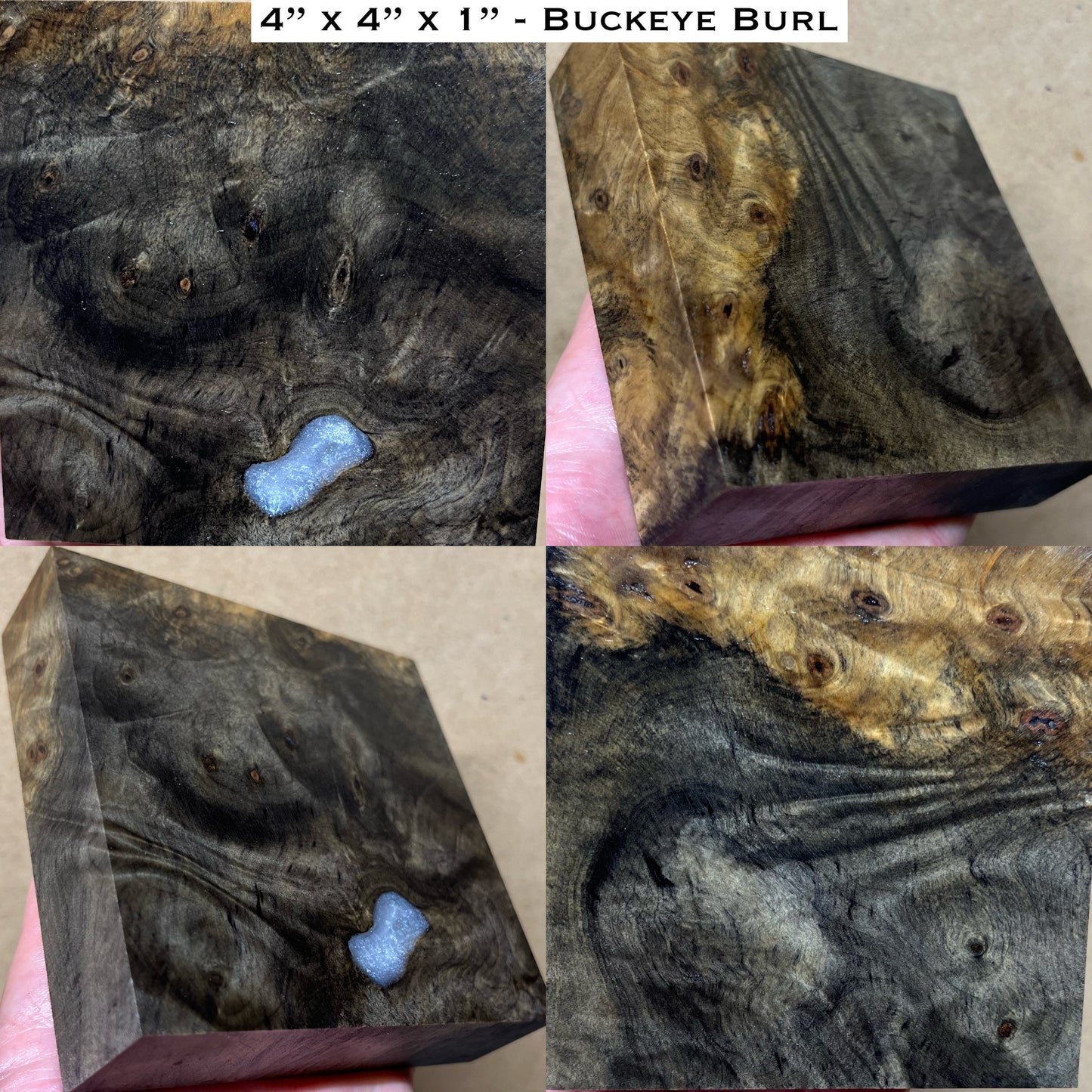 Stabilized Buckeye Burl Hybrid Turkey Pot Call Block