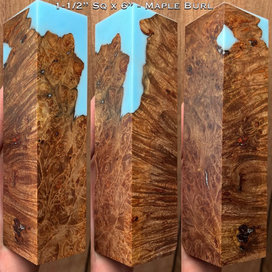 Stabilized Maple Burl 6” Hybrid Duck Call / Handle Blank
