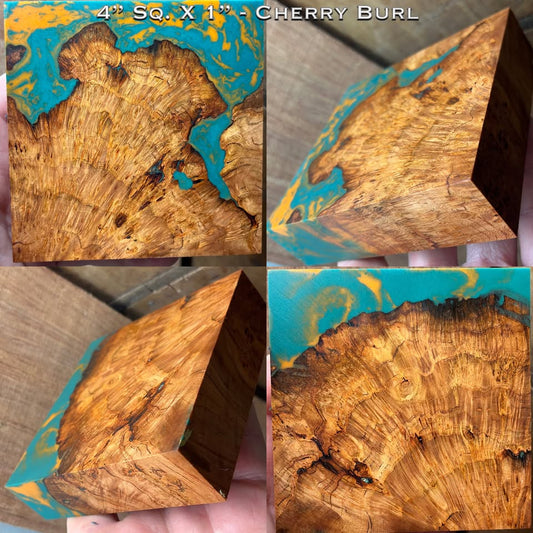 Stabilized Cherry Burl Hybrid Turkey Pot Call Block