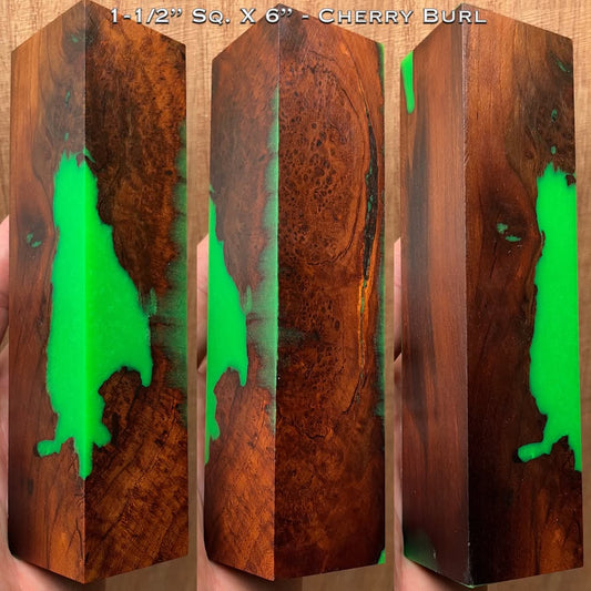 Stabilized Cherry Burl 6” Hybrid Duck Call / Handle Blank