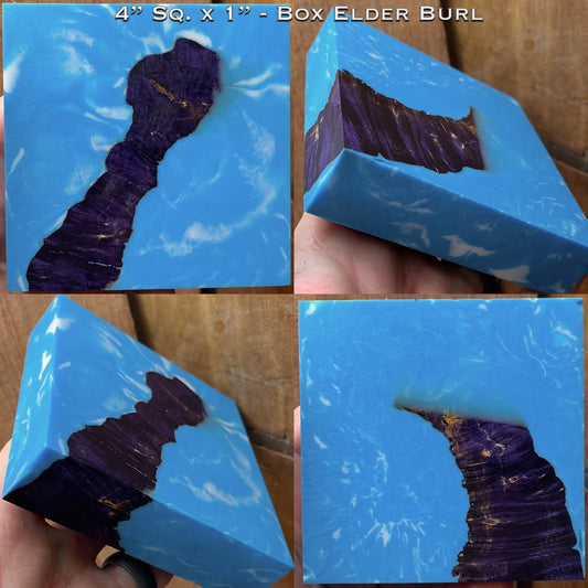 Stabilized Box Elder Burl Hybrid Turkey Pot Call Block