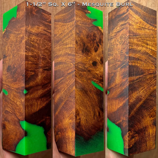 Stabilized Mesquite Burl 6” Hybrid Duck Call / Handle Blank