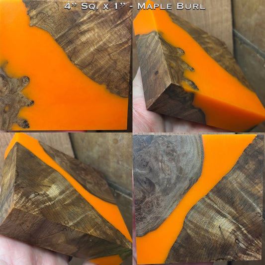 Stabilized Maple Burl Hybrid Turkey Pot Call Block