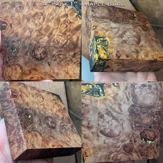 Stabilized Maple Burl Hybrid Turkey Pot Call Block