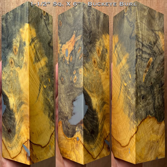 Stabilized Buckeye Burl 6” Hybrid Duck Call / Handle Blank
