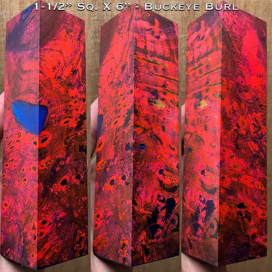 Stabilized Buckeye Burl 6” Hybrid Duck Call / Handle Blank